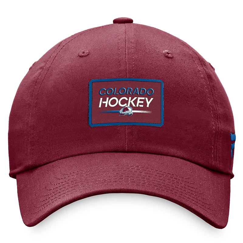 Women's Fanatics  Burgundy Colorado Avalanche Authentic Pro Rink Adjustable Hat