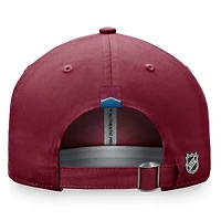 Women's Fanatics  Burgundy Colorado Avalanche Authentic Pro Rink Adjustable Hat