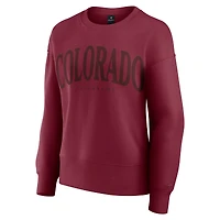 Women's Fanatics  Burgundy Colorado Avalanche Elements Flow Pullover Sweatshirt