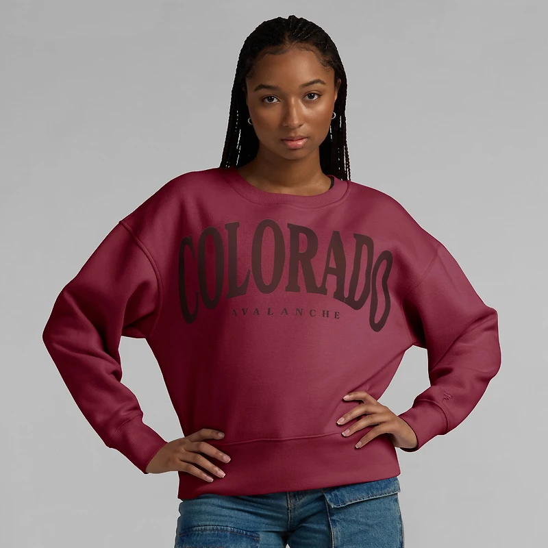 Women's Fanatics  Burgundy Colorado Avalanche Elements Flow Pullover Sweatshirt