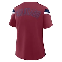 Women's Fanatics Burgundy Colorado Avalanche Offside Athena T-Shirt