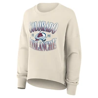 Sweat-shirt surdimensionné pour femme Fanatics Cream Colorado Avalanche Slice