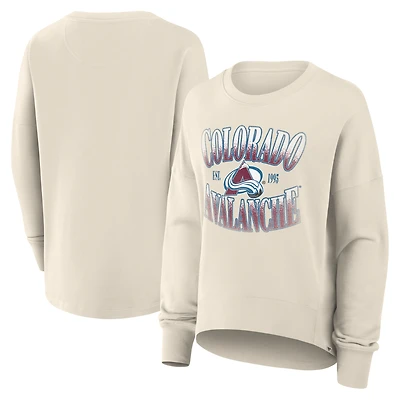 Sweat-shirt surdimensionné pour femme Fanatics Cream Colorado Avalanche Slice