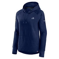 Women's Fanatics  Heather Navy Colorado Avalanche Authentic Pro Pullover Hoodie