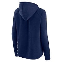 Women's Fanatics  Heather Navy Colorado Avalanche Authentic Pro Pullover Hoodie