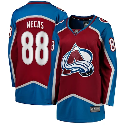 Maillot de joueur échappé des Colorado Avalanche Martin Necas pour femmes Fanatics Burgundy