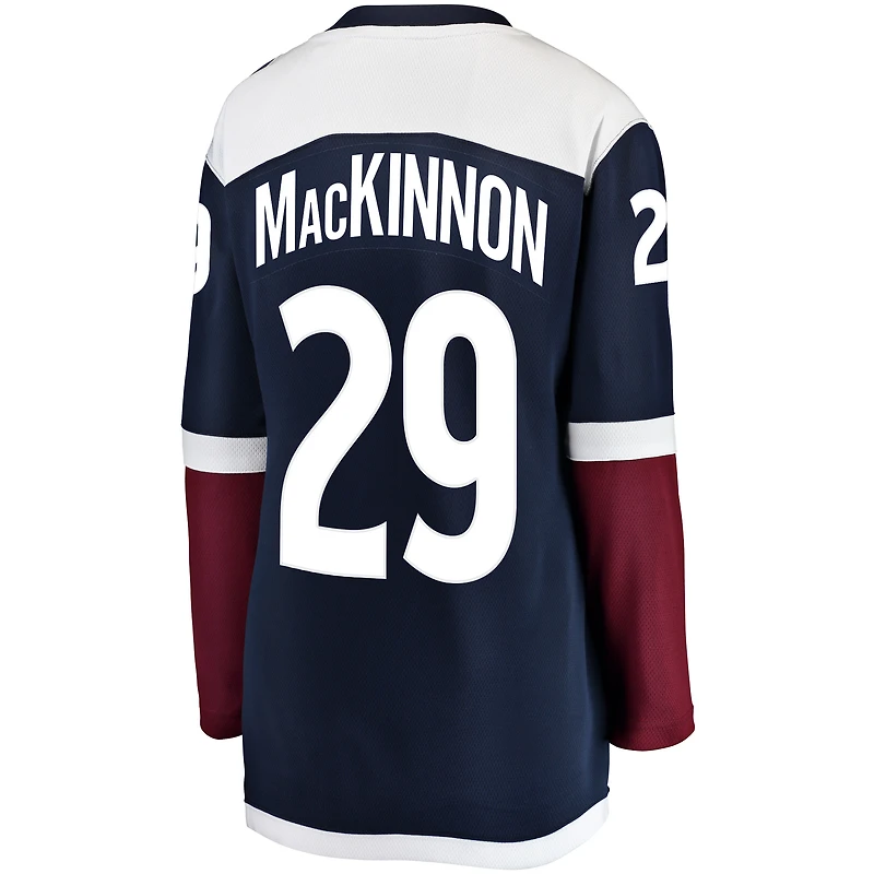 Women's Fanatics Nathan MacKinnon Navy Colorado Avalanche Alternate Breakaway Jersey