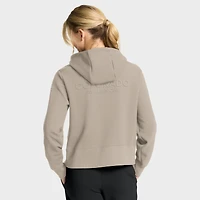 Women's Fanatics Tan Colorado Avalanche Authentic Pro Road Tri-Blend Quarter-Zip Hoodie