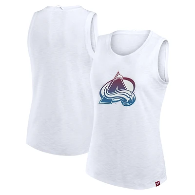 Débardeur Fanatics blanc pour femme Colorado Avalanche