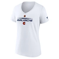 Women's Fanatics  White Colorado Avalanche Special Edition V-Neck T-Shirt