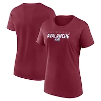 Women's Logo Athletic Burgundy Colorado Avalanche Launch Scoop Neck T-Shirt