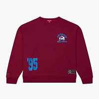 Women's Mitchell & Ness  Maroon Colorado Avalanche Crewneck Sweatshirt