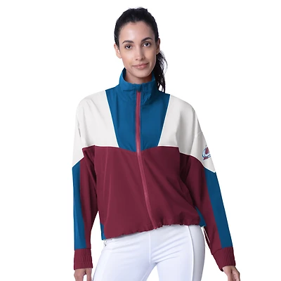 Women's MSX by Michael Strahan Burgundy/Navy Colorado Avalanche Tessa Full-Zip Jacket