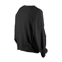 Sweat-shirt surdimensionné noir délavé minéral Colorado Avalanche pour femme New Era