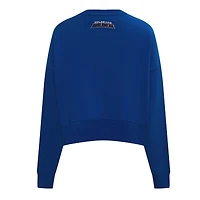 Women's Pro Standard  Blue Colorado Avalanche Area Code Cropped Pullover Sweatshirt