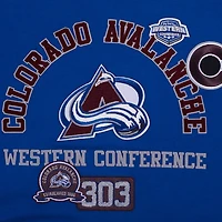 Women's Pro Standard  Blue Colorado Avalanche Area Code Cropped Pullover Sweatshirt