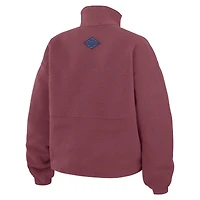 Women's WEAR by Erin Andrews  Burgundy Colorado Avalanche Polar Fleece Half-Zip Jacket