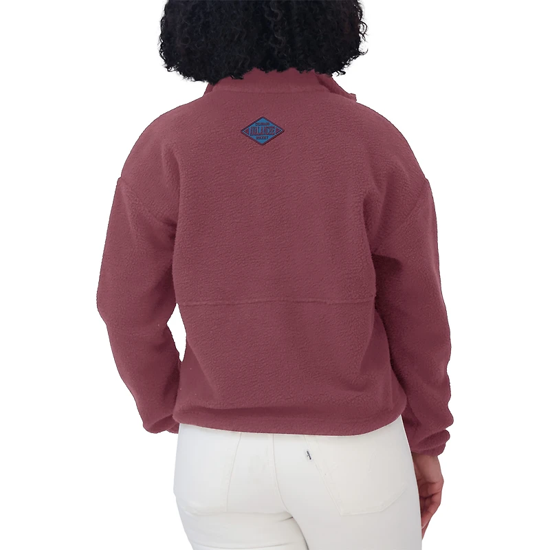 Women's WEAR by Erin Andrews  Burgundy Colorado Avalanche Polar Fleece Half-Zip Jacket