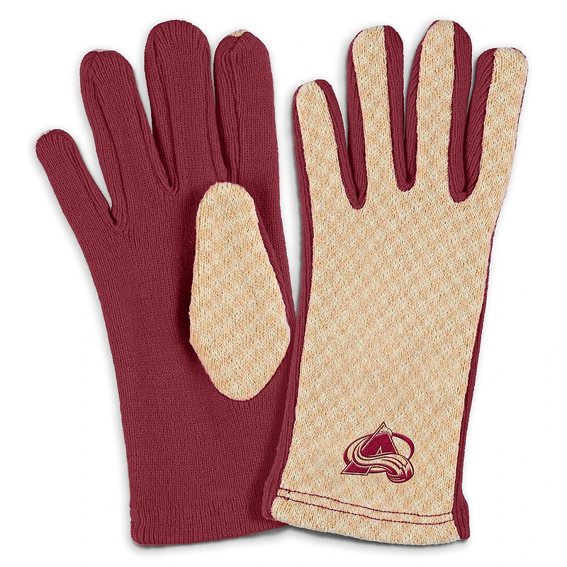 Women's WEAR by Erin Andrews Colorado Avalanche Tonal Microcheck Scarf & Glove Set