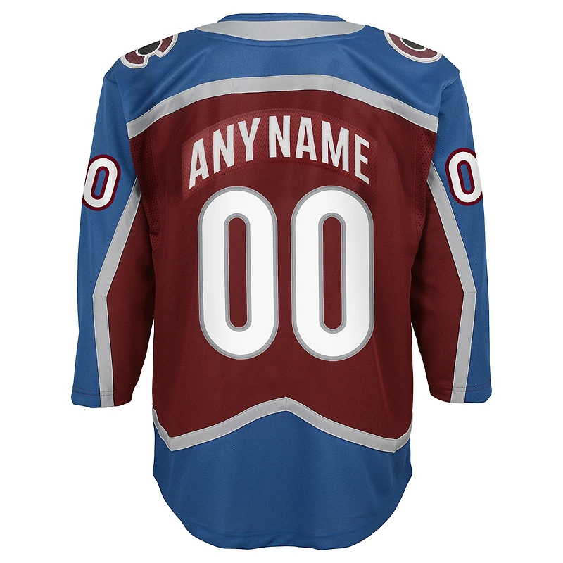 Youth Burgundy Colorado Avalanche 2020/21 Home - Custom Premier Jersey