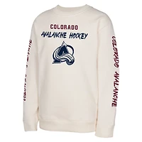 Youth Cream Colorado Avalanche Star Power Pullover Sweatshirt