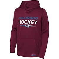 Youth Fanatics Burgundy Colorado Avalanche Authentic Pro Pullover Hoodie