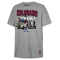 T-shirt de hockey sur glace Mitchell & Ness gris pour jeunes l'Avalanche du Colorado