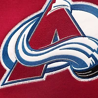 Chandail à capuchon avec nom et numéro encolure en V pour jeune Nathan MacKinnon Bourgogne Colorado Avalanche Ageless Must-Have
