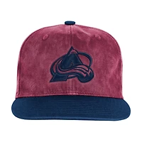 Youth Outerstuff  Burgundy/Navy Colorado Avalanche True Retro Deadstock Adjustable Hat