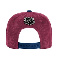 Youth Outerstuff  Burgundy/Navy Colorado Avalanche True Retro Deadstock Adjustable Hat