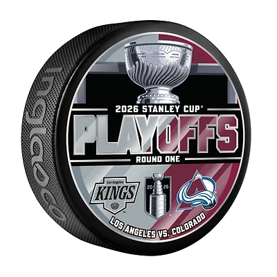 Colorado Avalanche vs. Los Angeles Kings Inglasco 2026 Stanley Cup Playoffs First Round Dueling Match-Up Hockey Puck
