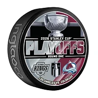 Colorado Avalanche vs. Los Angeles Kings Inglasco 2026 Stanley Cup Playoffs First Round Dueling Match-Up Hockey Puck