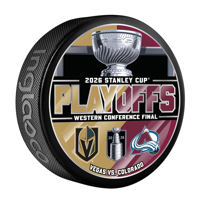 Colorado Avalanche vs. Vegas Golden Knights Inglasco 2026 Stanley Cup Playoffs Western Conference Final Dueling Match-Up Hockey Puck