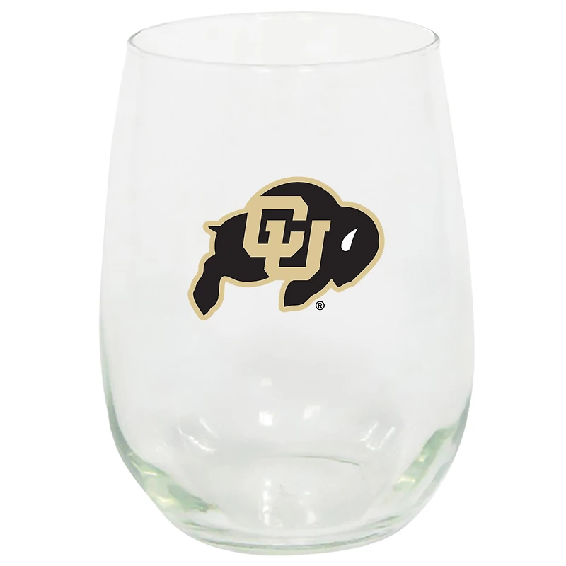 Colorado Buffaloes 15oz. Stemless Wine Glass