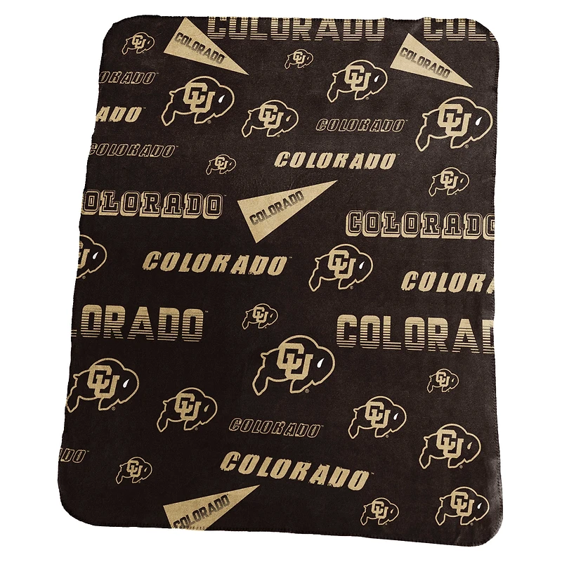 Couverture polaire classique Colorado Buffaloes 50" x 60"