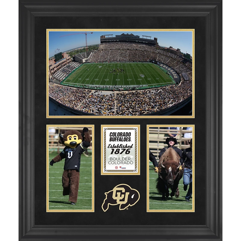 Collage encadré à 3 ouvertures de 20'' x 24'' des Buffaloes du Colorado Folsom Field