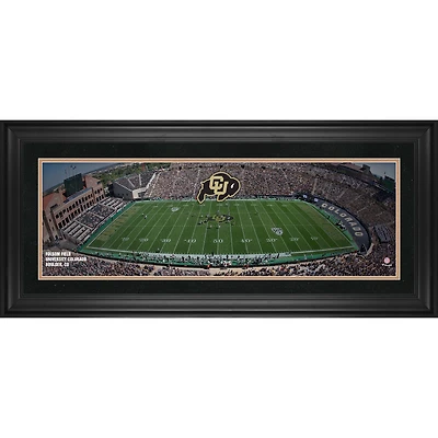 Photo panoramique encadrée de bisons du Colorado (10" x 30") du terrain de Folsom