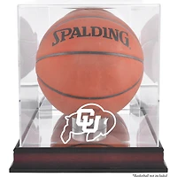 Colorado Buffaloes Mahogany Antique Finish Basketball Display Case with Mirror Back