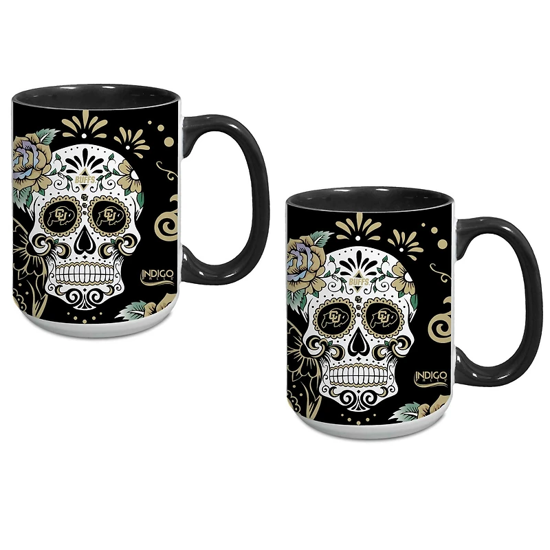 Colorado Buffaloes Two-Pack Dia De Los Muertos Mug Set