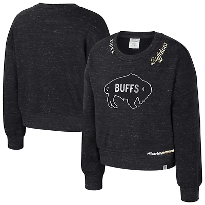 Girls Youth Colosseum  Black Colorado Buffaloes Just a Minute Sweatshirt