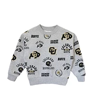 Girls Youth Gameday Couture  Heather Gray Colorado Buffaloes Always On Repeat Pullover Sweatshirt
