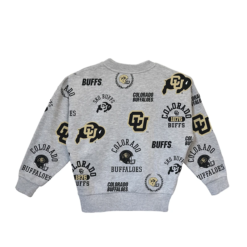 Sweat-shirt à capuche gris chiné pour jeunes filles Gameday Couture Colorado Buffaloes Always On Repeat