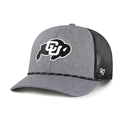 Casquette ajustable en corde de carbone grise Colorado Buffaloes '47 pour homme