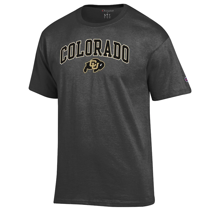 Men's Champion  Charcoal Colorado Buffaloes Arched Logo T-Shirt