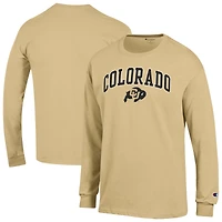 Men's Champion  Gold Colorado Buffaloes Arch Over Logo Long Sleeve T-Shirt