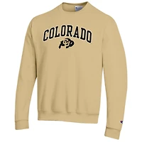 Men's Champion  Gold Colorado Buffaloes Arch Over Logo Pullover Sweatshirt