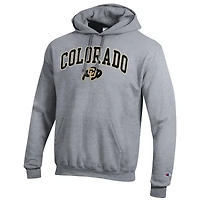 Sweat à capuche logo Arch Over Champion Heather Grey Colorado Buffaloes pour homme