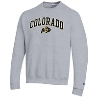 Sweat-shirt à capuche avec logo Arch Over Champion pour homme, gris chiné, Colorado Buffaloes