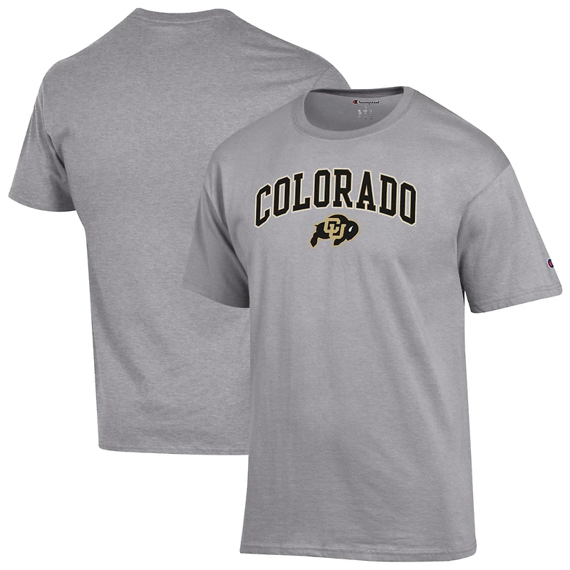 Men's Champion  Heather Gray Colorado Buffaloes Arch Over Logo T-Shirt