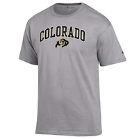 Men's Champion  Heather Gray Colorado Buffaloes Arch Over Logo T-Shirt